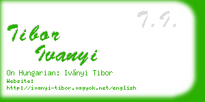 tibor ivanyi business card